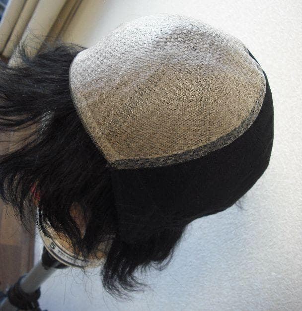 処分価格　新品　人毛　総手植えシルクタイプ、　普通色 　MーLサイズ