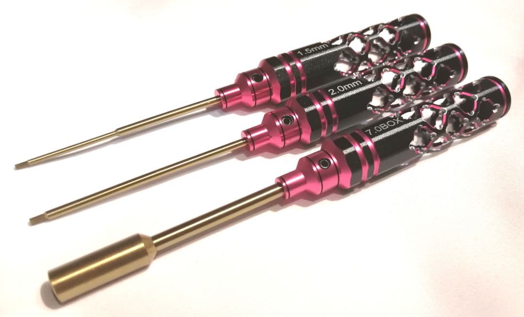 ラジコン　工具　ツール 1.5 2 5.5 7 BOX レンチ　ピンク ラジドリ