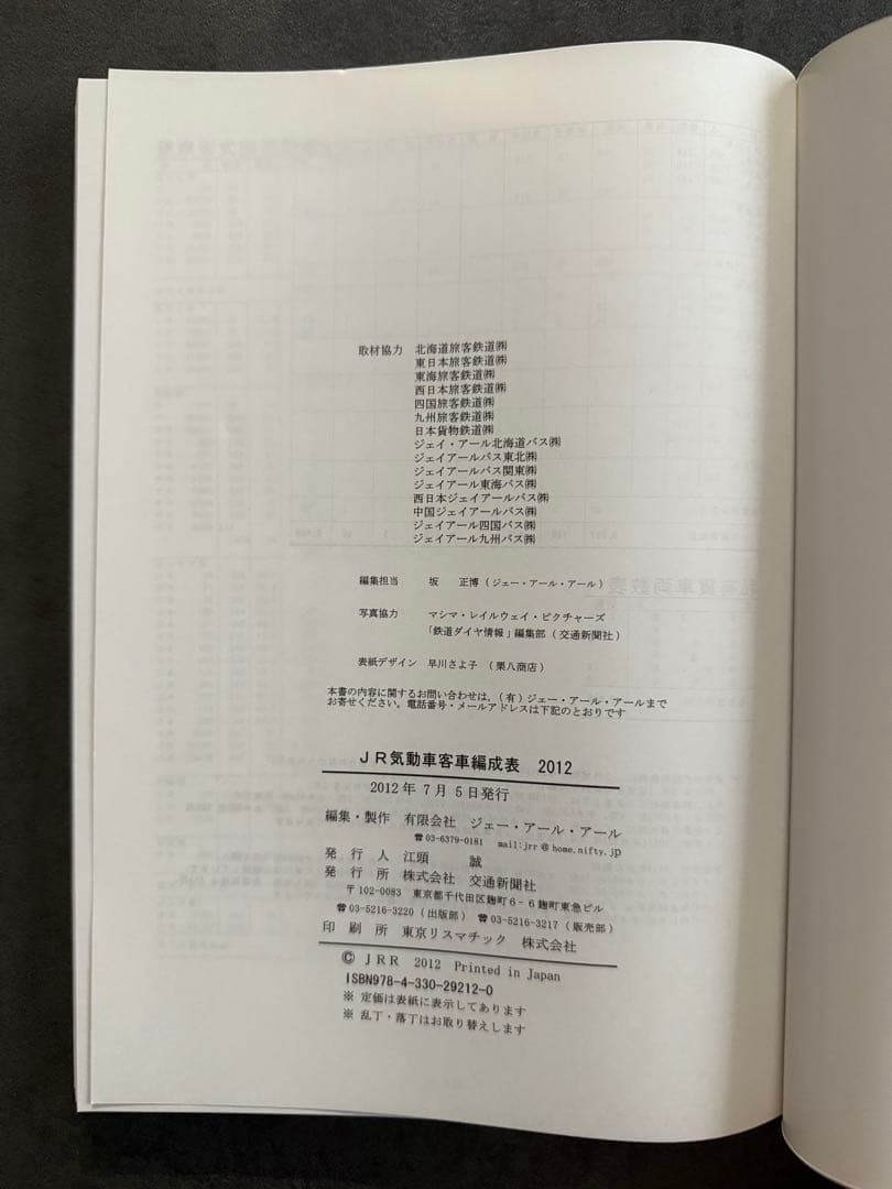 JR気動車客車編成表2012