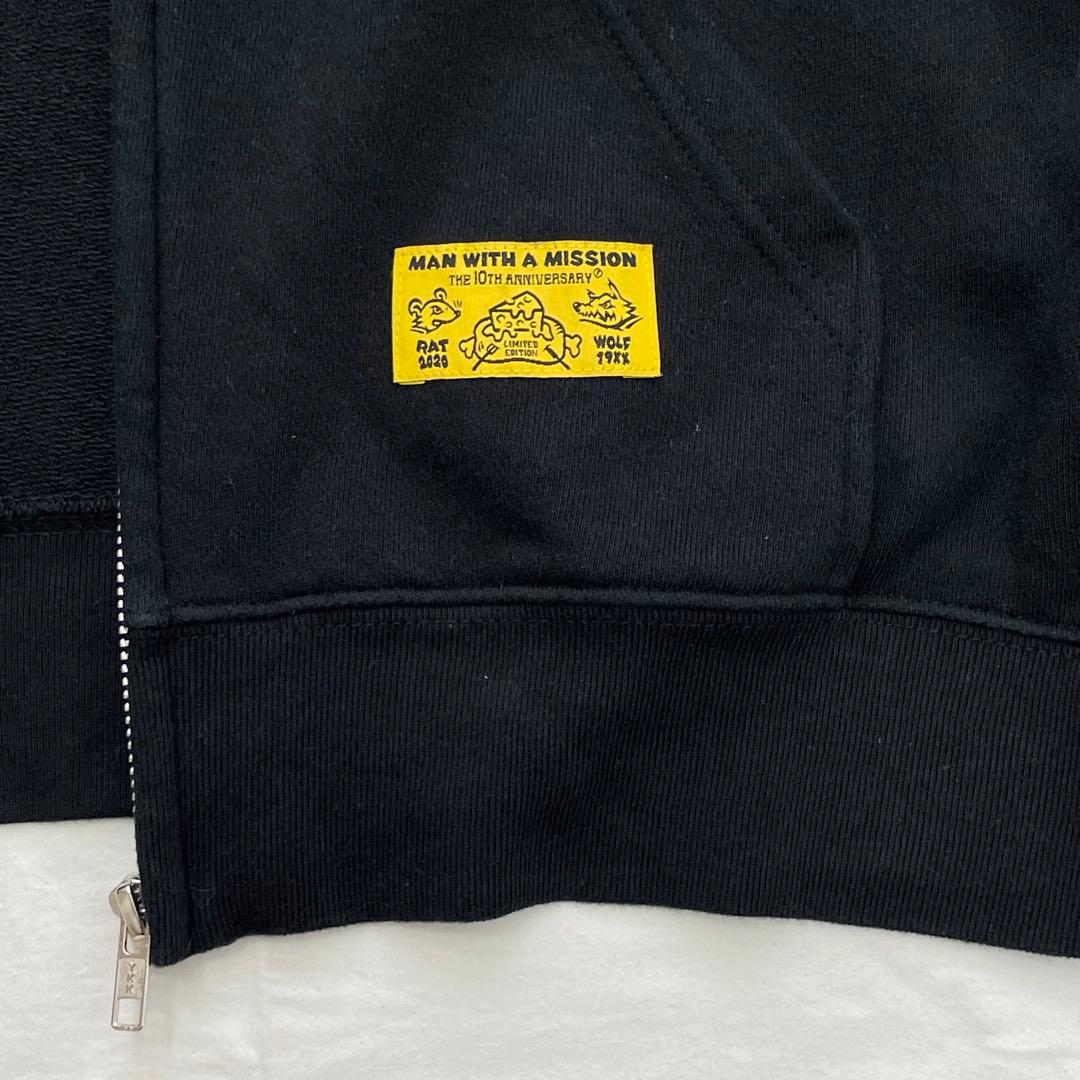 マンウィズ 10th RAT & WOLF ジップパーカー