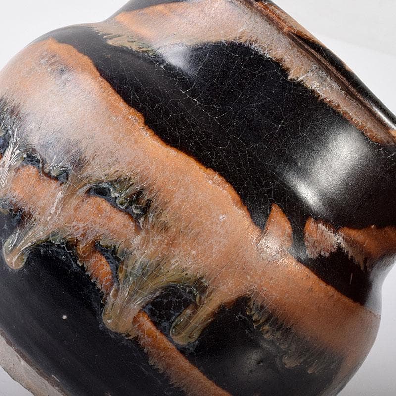 中国 磁州窯黒釉 壺 花入 C 6888 美術品・アンティーク・コレクション