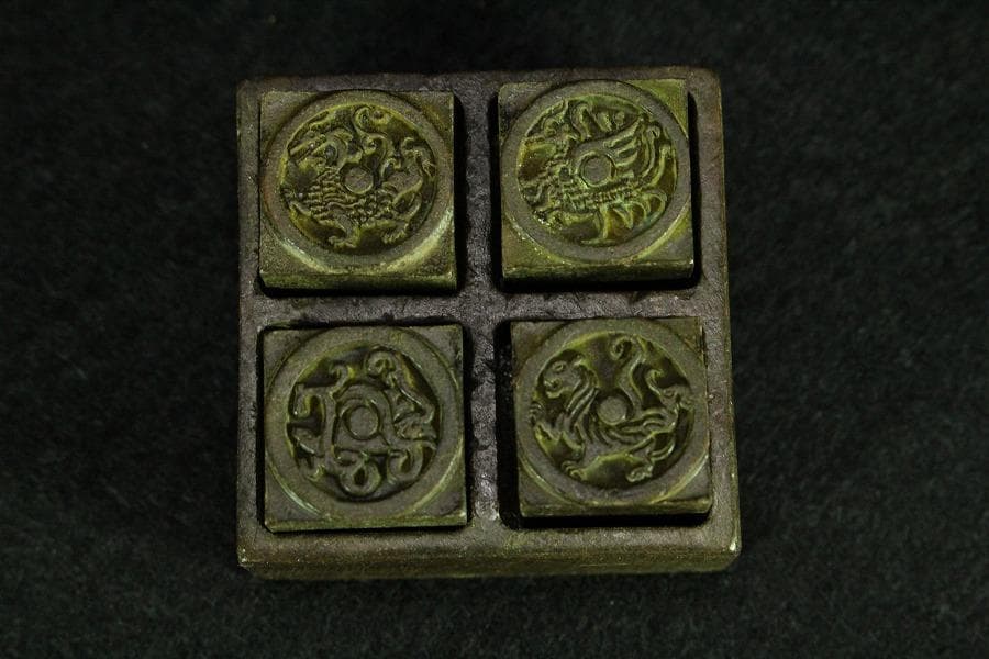 古銅 印中 四組印 文房四宝(K-YC535)