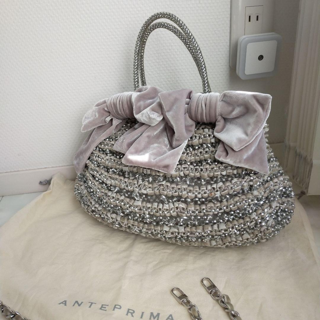 アンテプリマ　2wayショルダーバッグ　リボン付きハンドバッグ　美品✨️