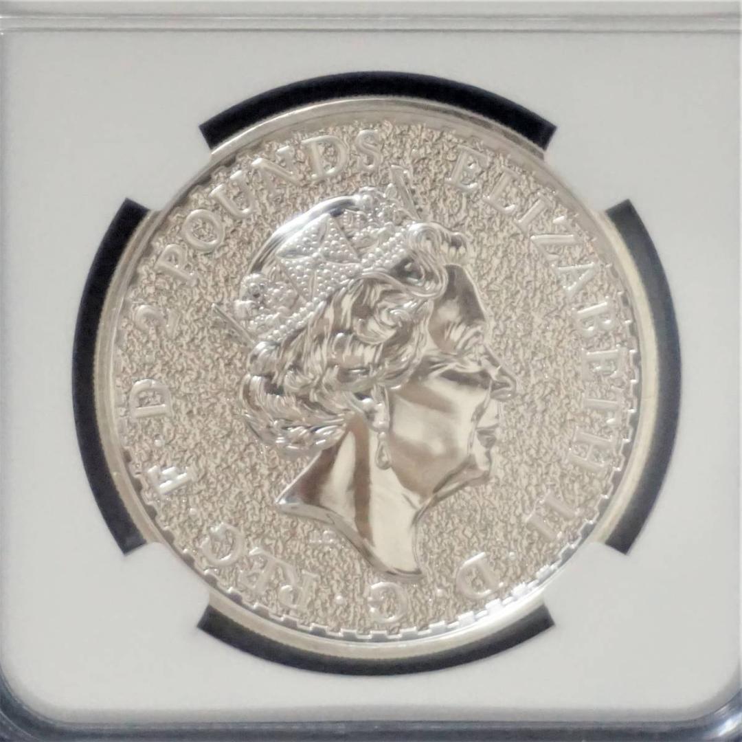 NGC MS69】イギリス 2016年 ブリタニア銀貨 2ポンド／本物保証