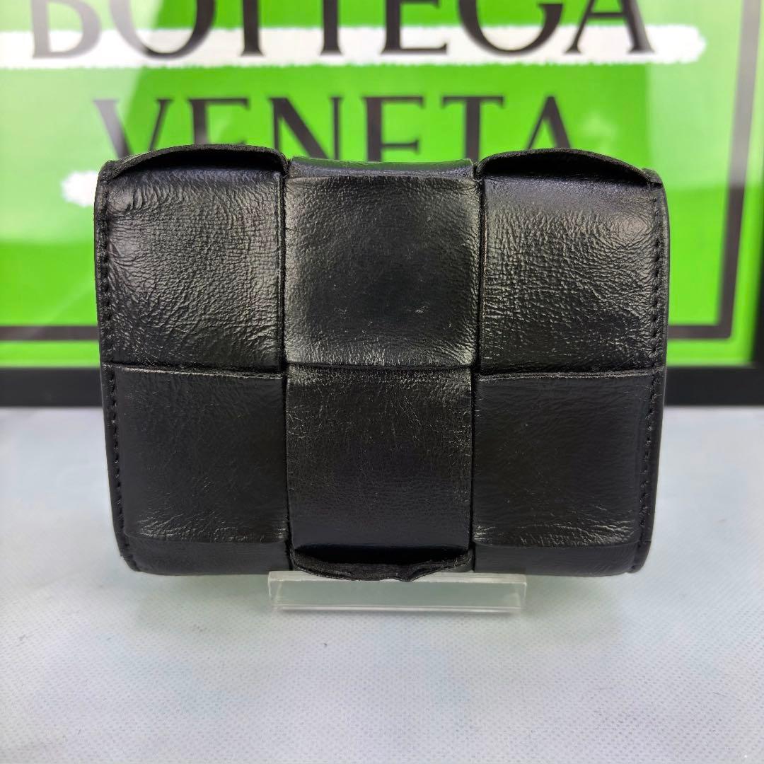 【正規品✨】BOTTEGA VENETA 三つ折り財布 ブラック