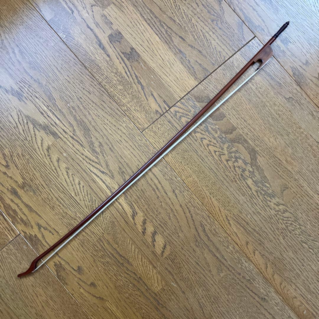 ロングスクリュー　バロックバイオリン弓　アフリカンブラックウッド　ビオラダモーレ