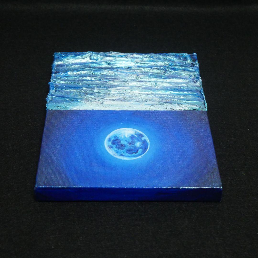 油絵 油彩 油彩画 絵 絵画【青い満月】F0号