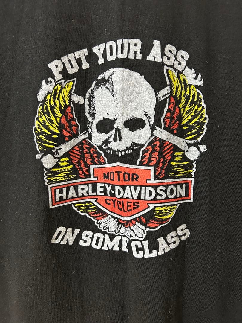 ハーレーダビッドソン tシャツ screen stars 80s スカル