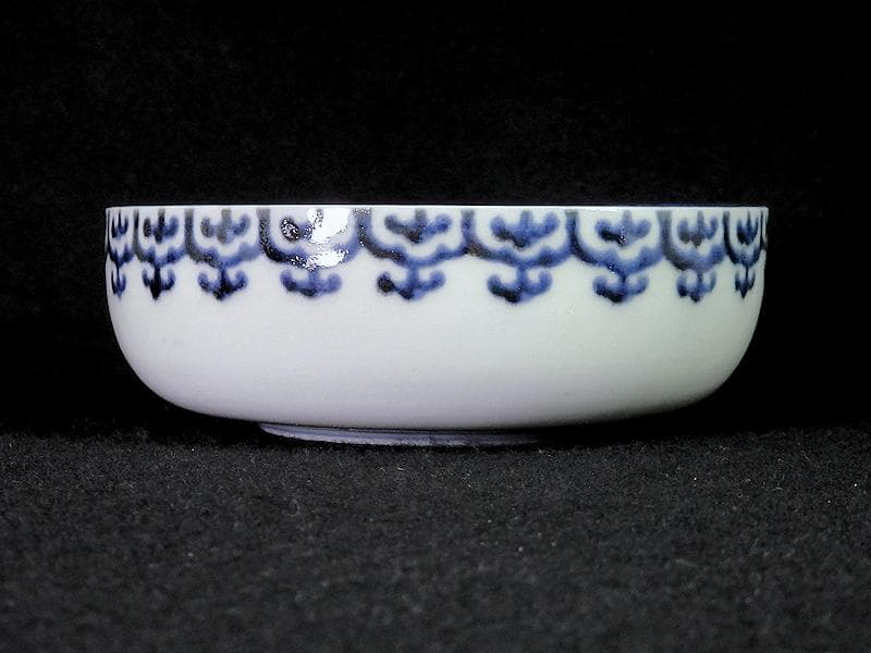 古伊万里 染付 瓔珞紋に団龍紋の図 膾皿 春寒鉢