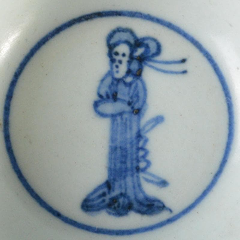 中国 新渡 青花 唐子人物文碗 C R6442E - メルカリ
