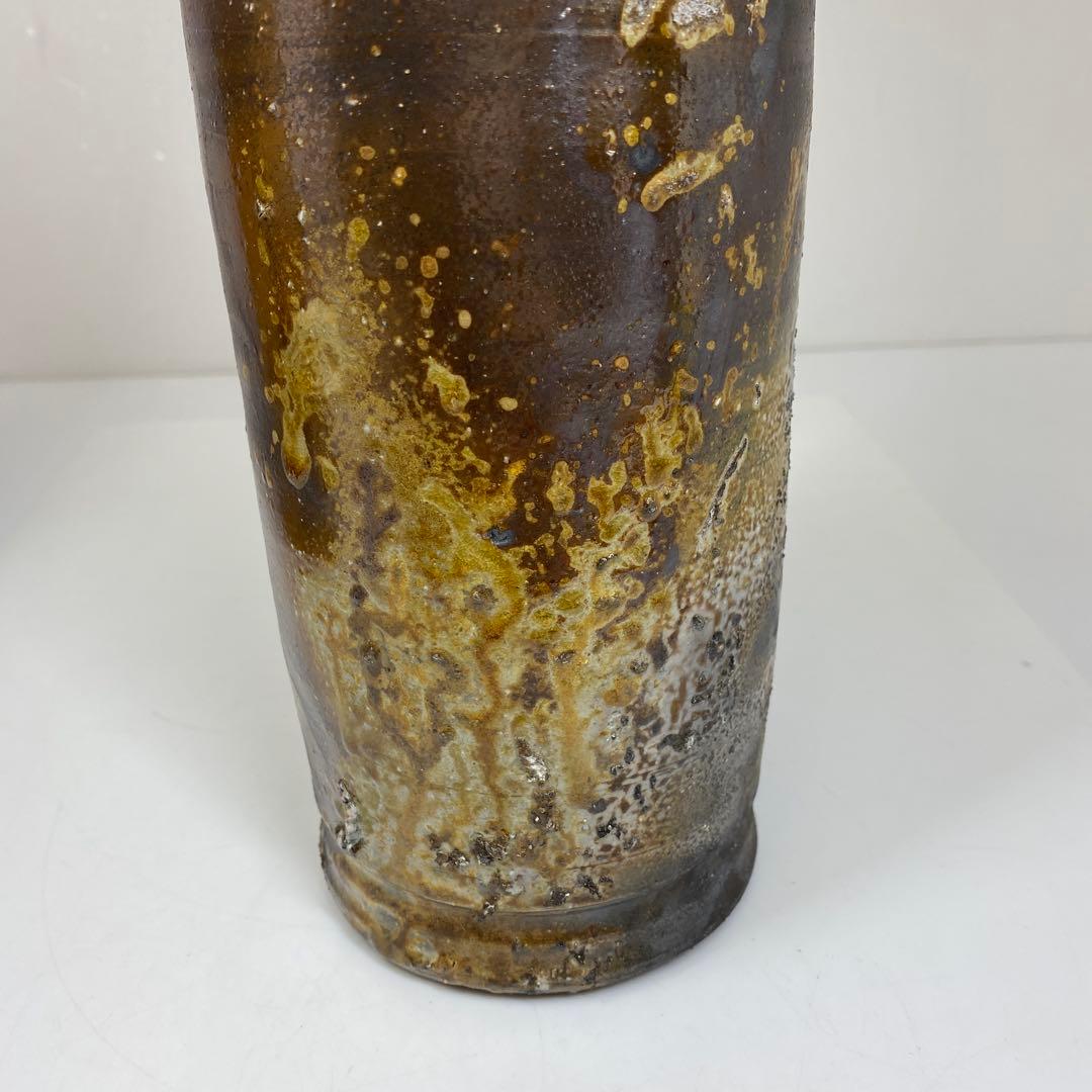 出来良　藤原雄　花瓶　共箱　高さ約25㎝　東さ7-0520①