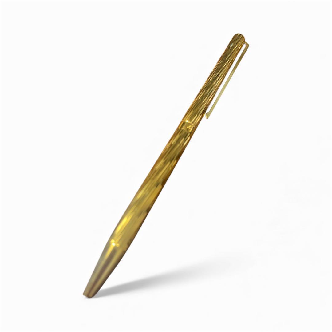 【値下げ】【美品】S.T.DUPONT デュポンゴールドボールペン　ケース付　仏