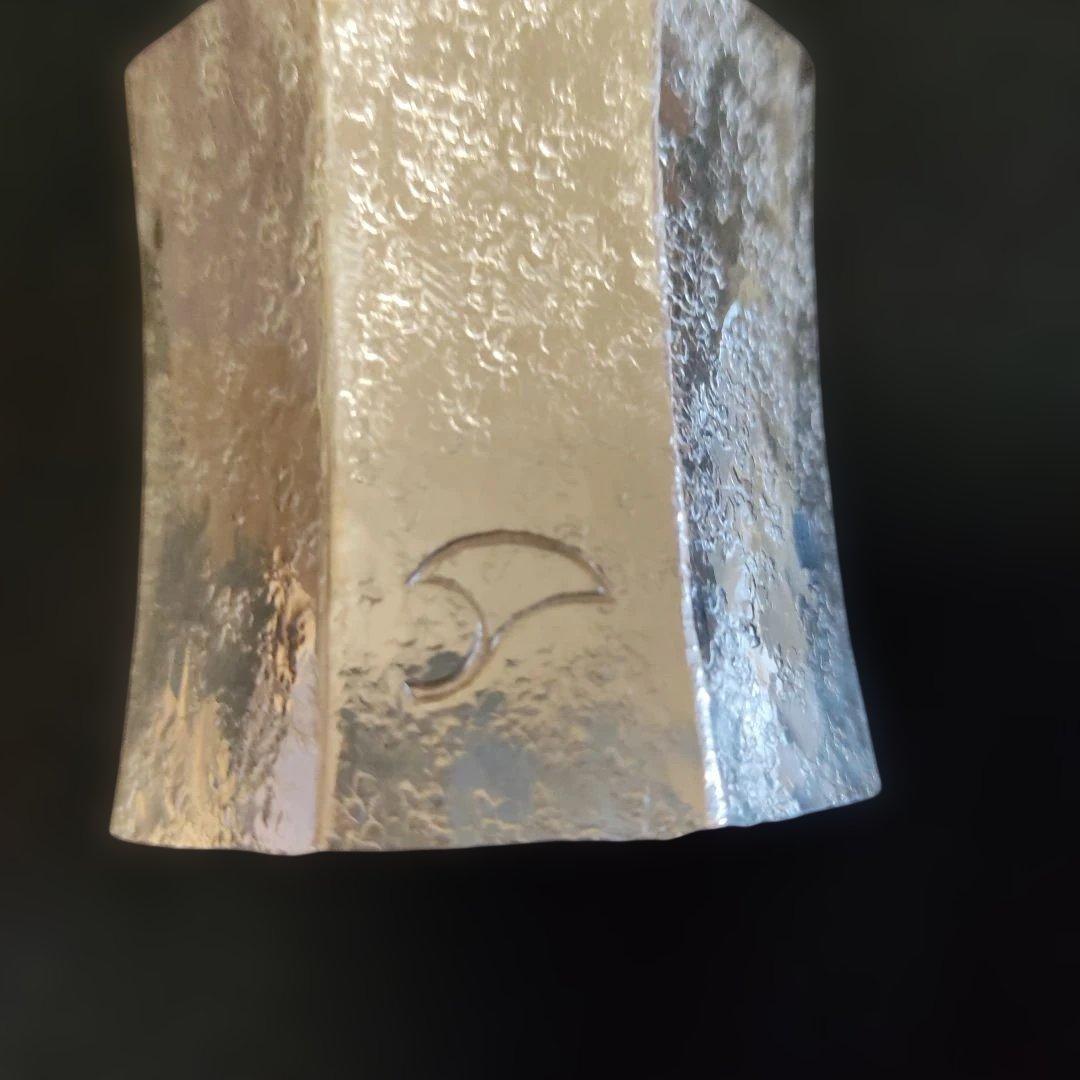 南鐐八角蓋置き。竹影堂。銀製品。 銀杏、いちょう。約70g。茶道具