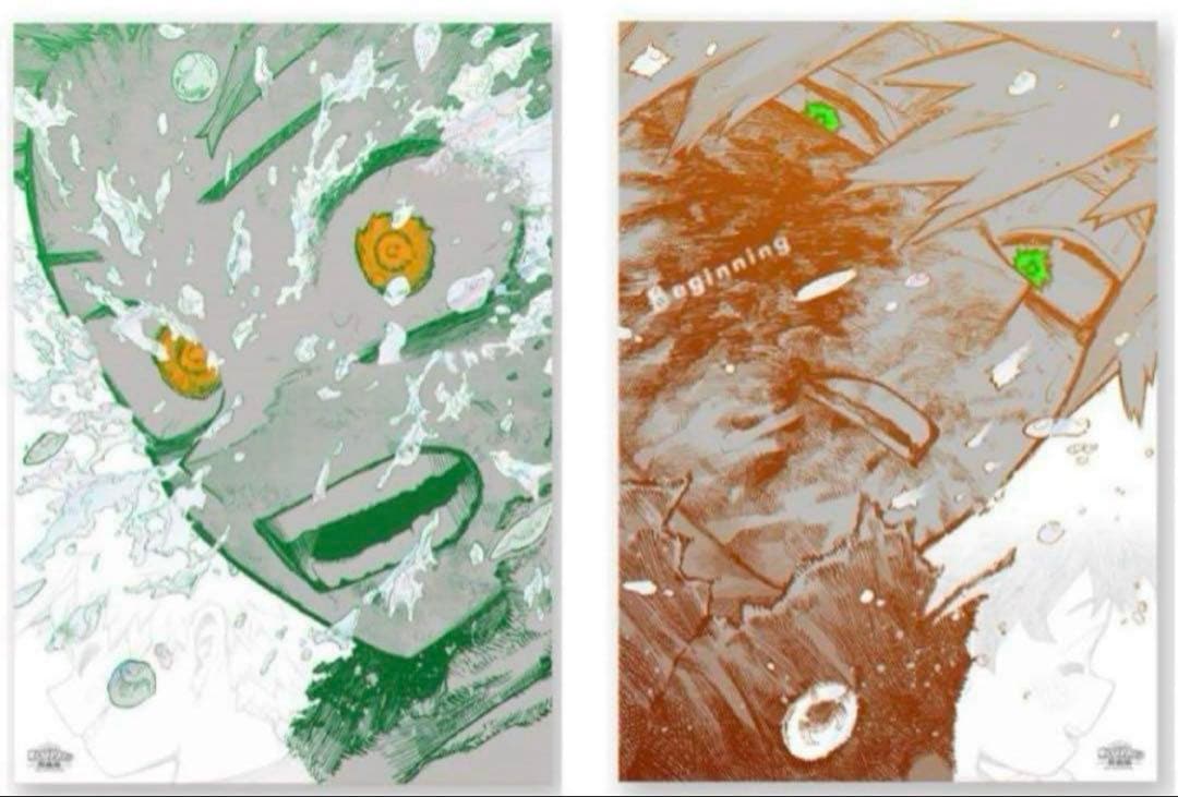 ヒロアカ 原画展 A2アートポスター 2枚セット 緑谷出久 爆豪勝己