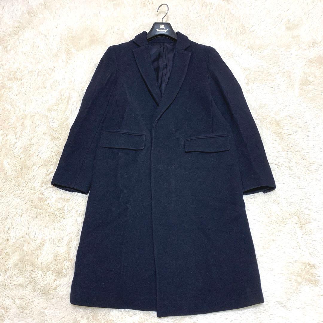 マカフィー メルトンウール チェスターコート ネイビー サイズ36