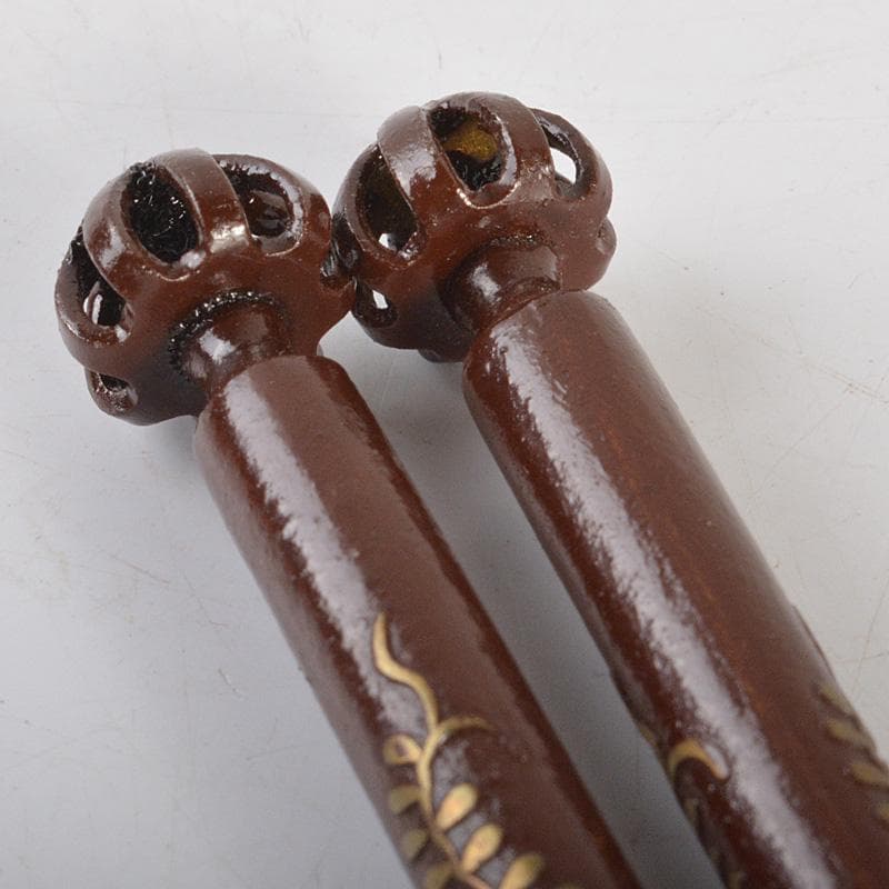 茶道具　御釜師　宮崎彦九郎造　鉄製　藤象嵌　火箸　共箱　C　6251