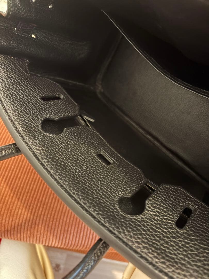 オーダーバッグ　30cm 黒　シルバー金具