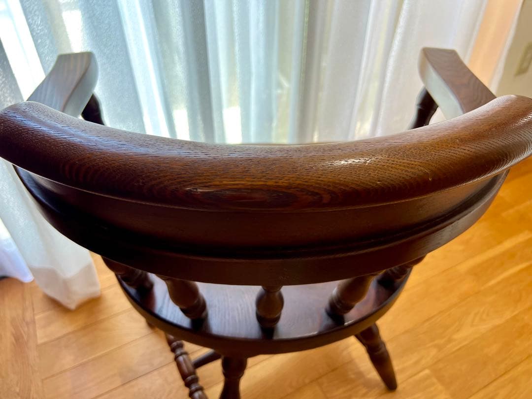 飛騨産業】回転式　高級木製アームチェア