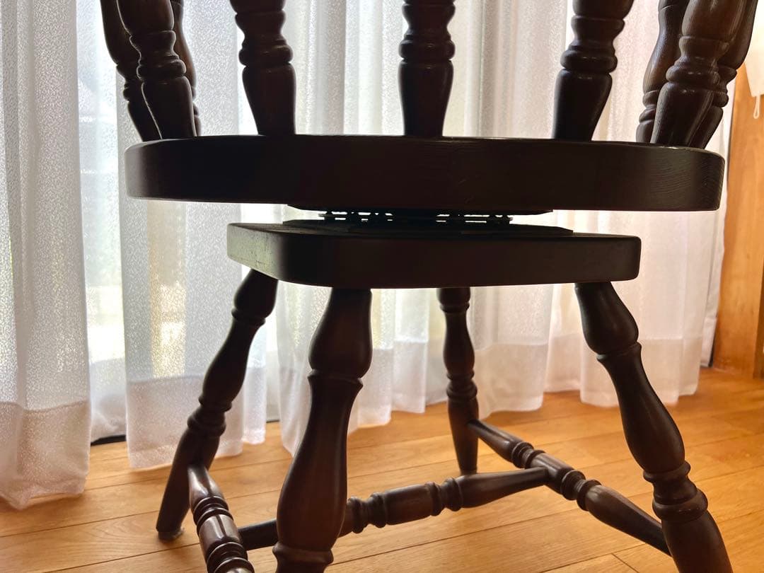 飛騨産業】回転式　高級木製アームチェア