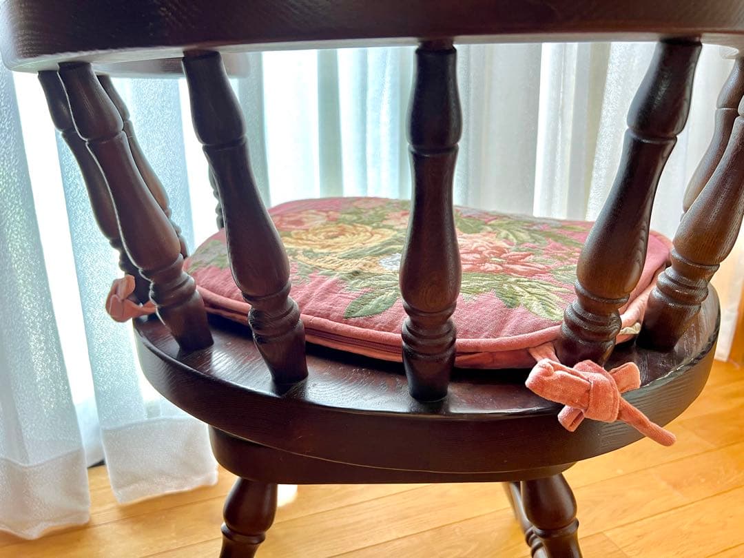 飛騨産業】回転式　高級木製アームチェア