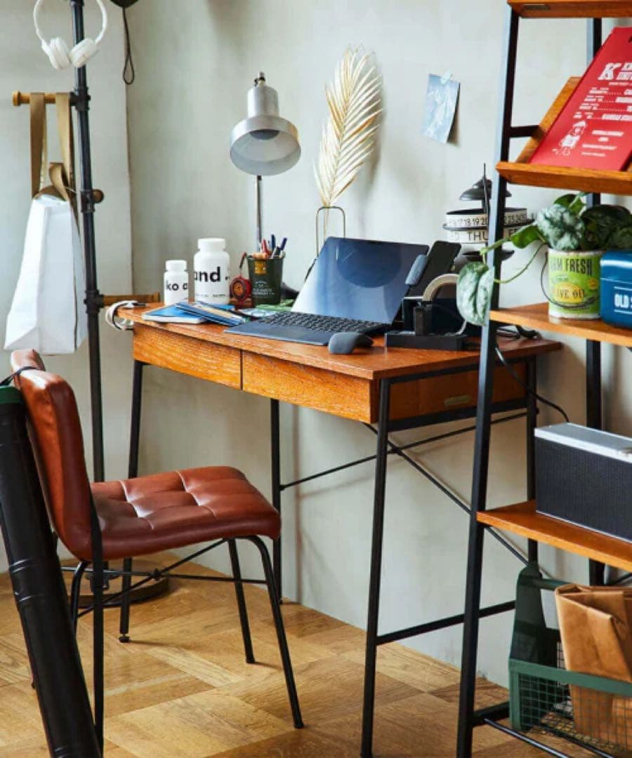 3/23まで nikoand ニコアンド デスク 机 ブラウン 木目 引き出し