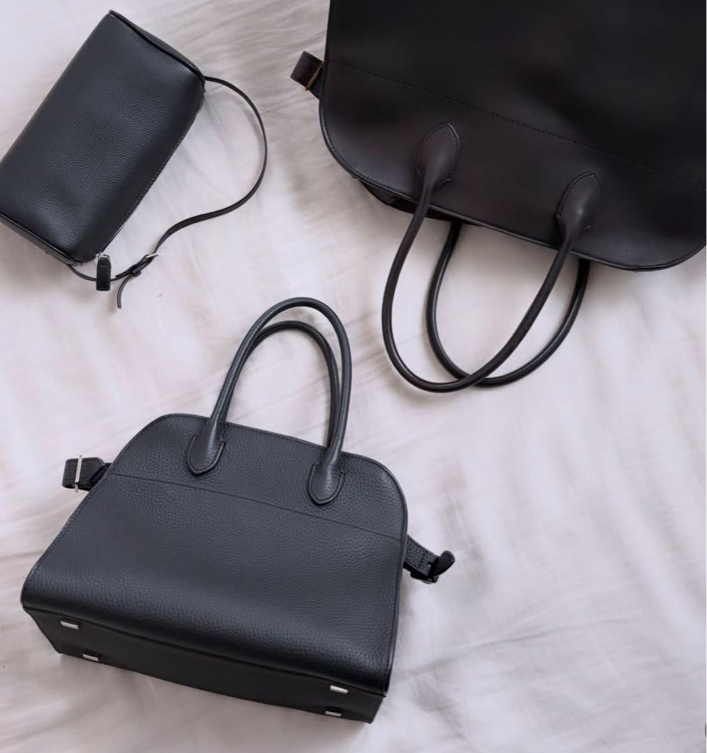 新品THE ROWロゴ付き バッグ ノベルティ マルゴー10 本革　黒