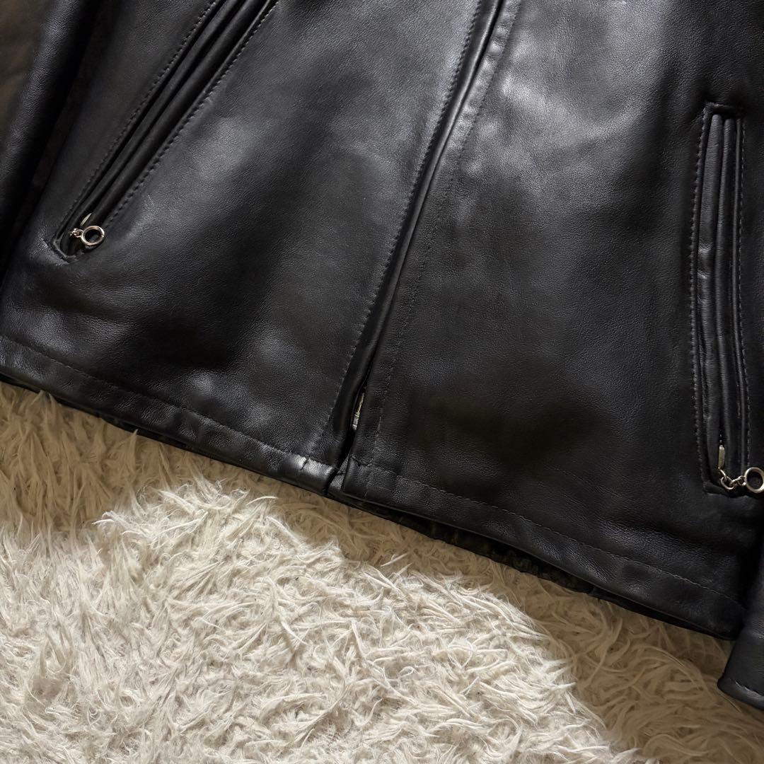 美品/希少✨schott ライダースジャケット シングル 641 ブラ