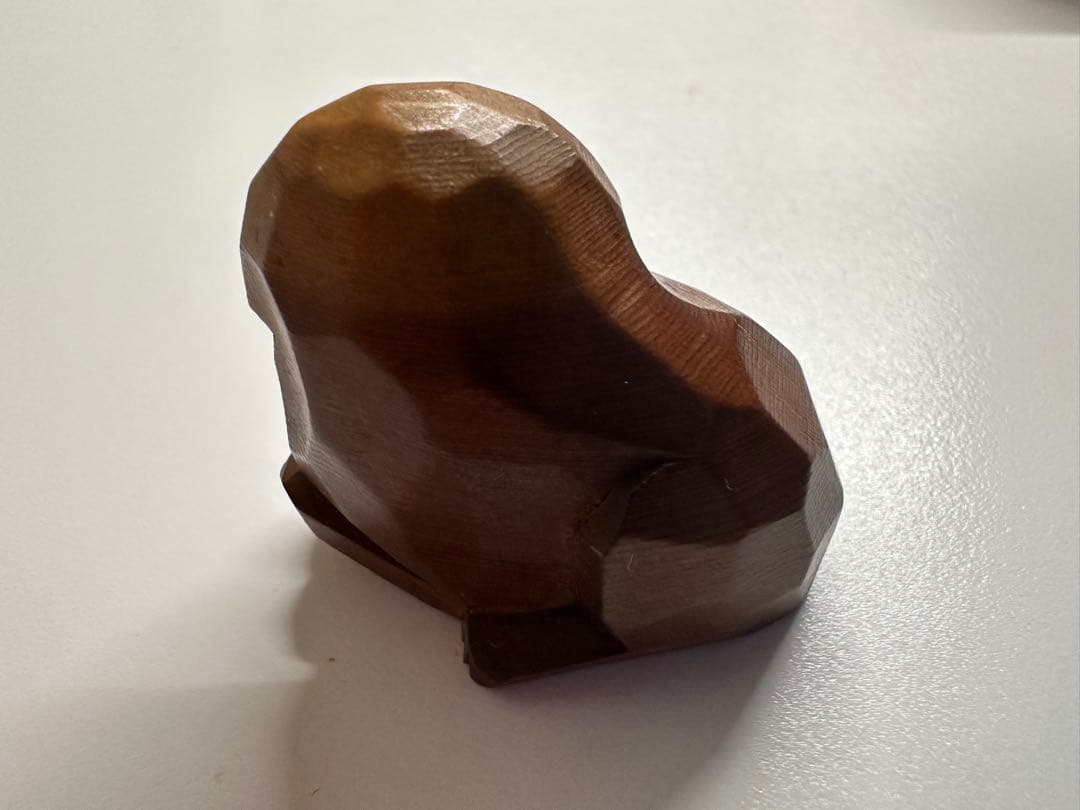 犬の根付(netsuke) 多面体 木製 江戸時代