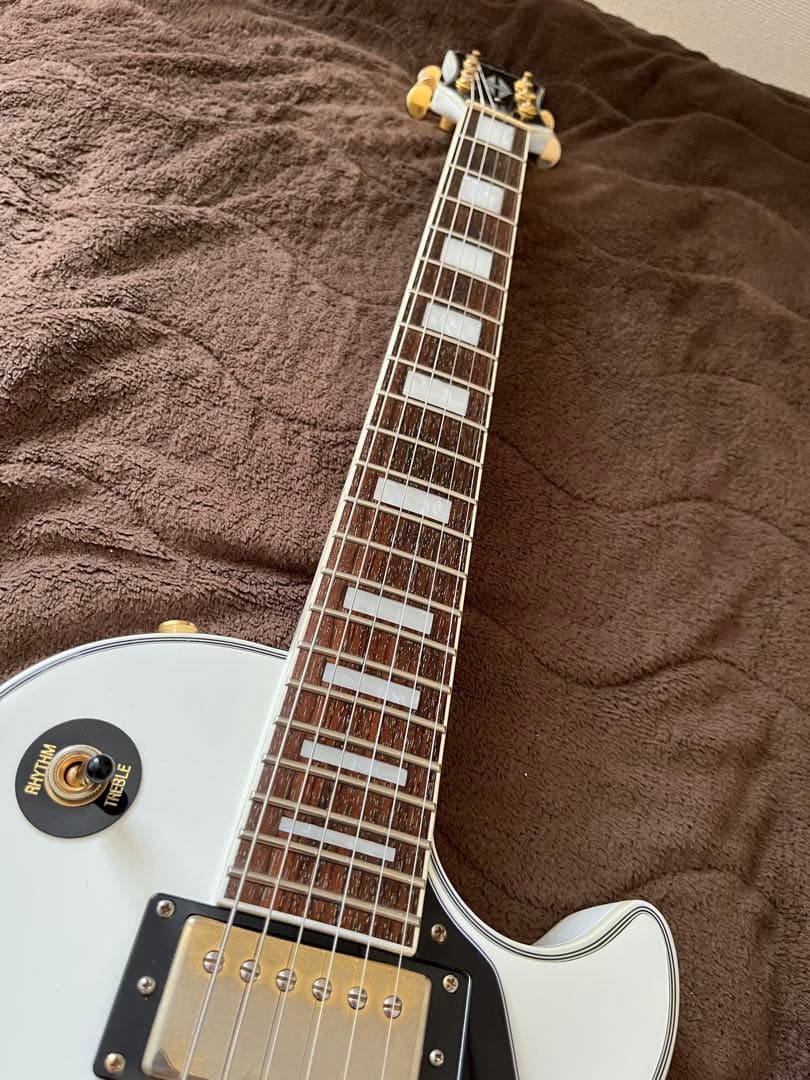 【調整済】epiphone Lespaul Custom pro white