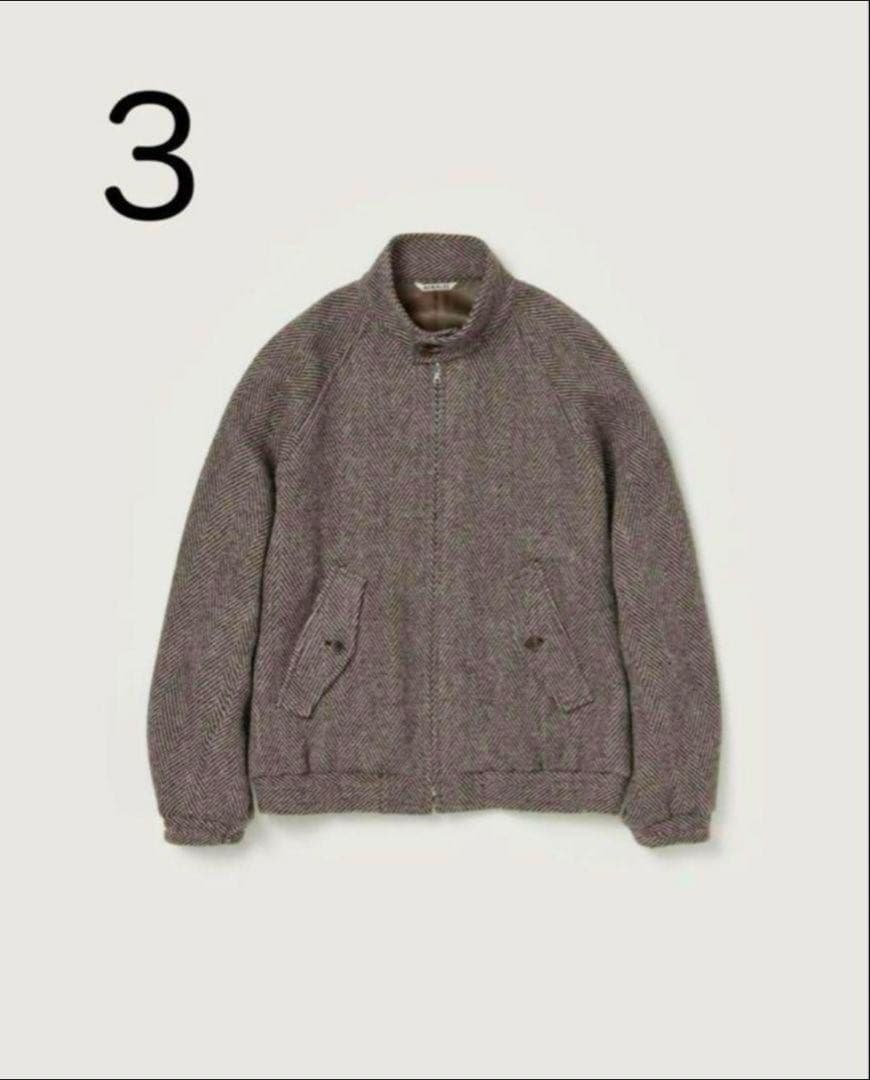 AURALEE LAMA SHETLAND WOOL TWEED ブルゾン3