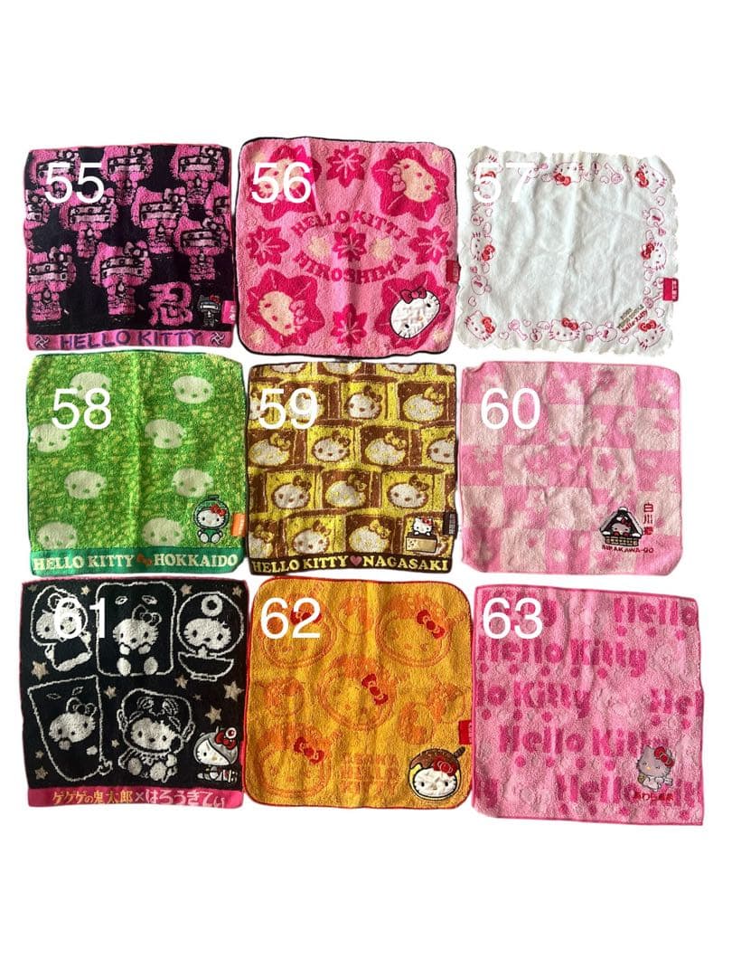 ハローキティ ハンカチ　まとめ売り　84点　バラ売り可