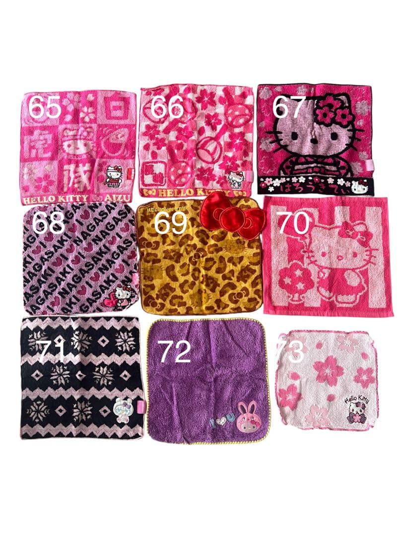 ハローキティ ハンカチ　まとめ売り　84点　バラ売り可