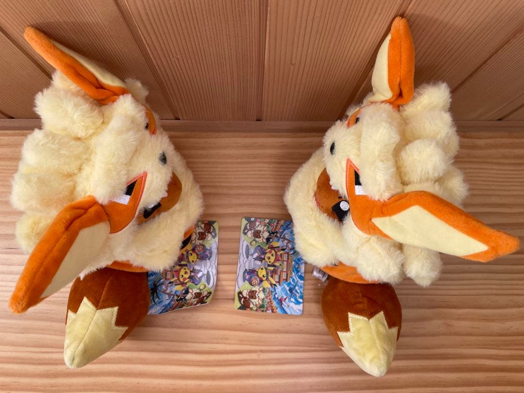 【希少】ポケセン沖縄限定 ウインディポンチョのイーブイ ぬいぐるみ 2体タグ付き