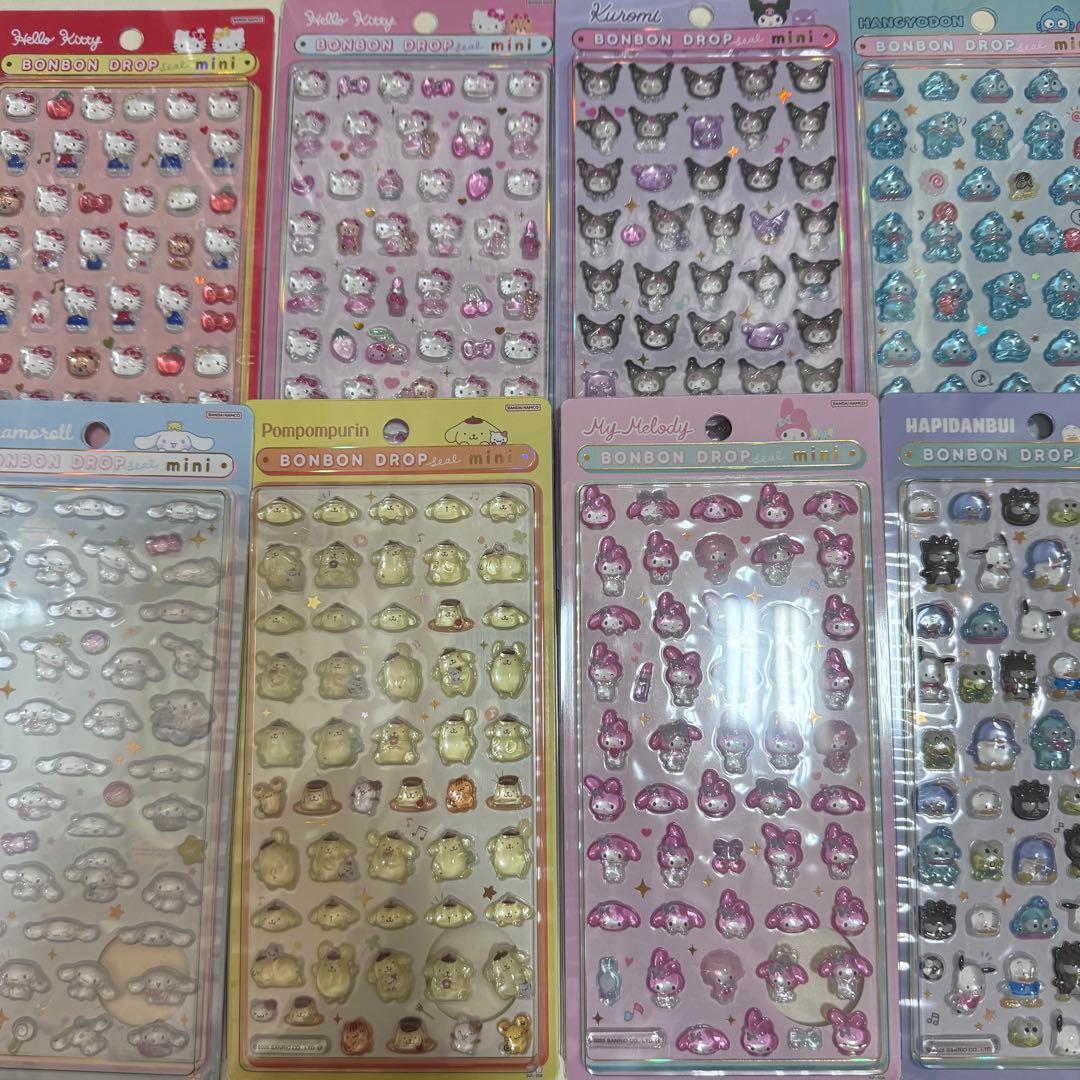サンリオ ボンボンドロップシール mini 8点セット