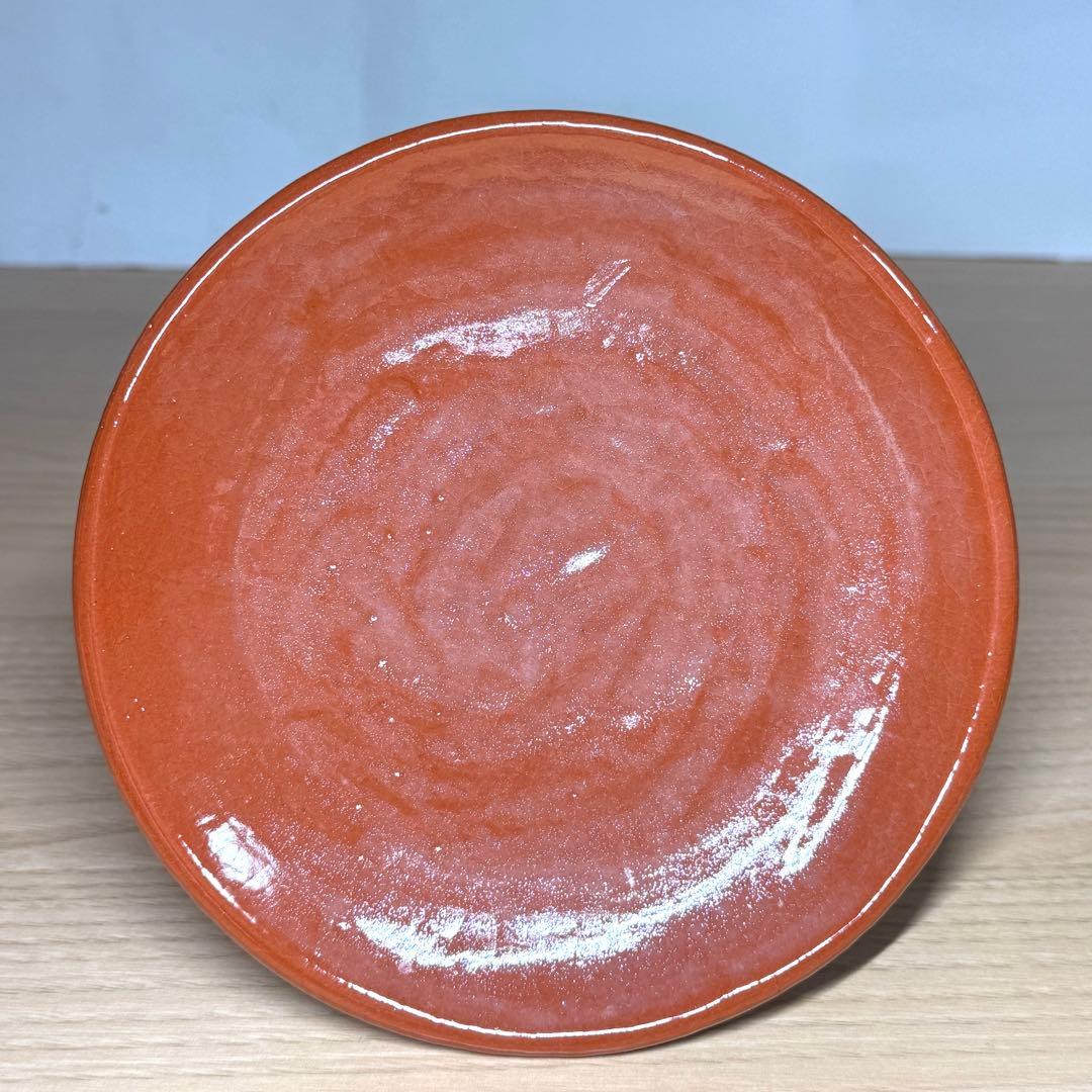 楽焼 川崎和楽 供茶 茶碗 盛物台付 赤楽 楽茶碗 茶道具 利休