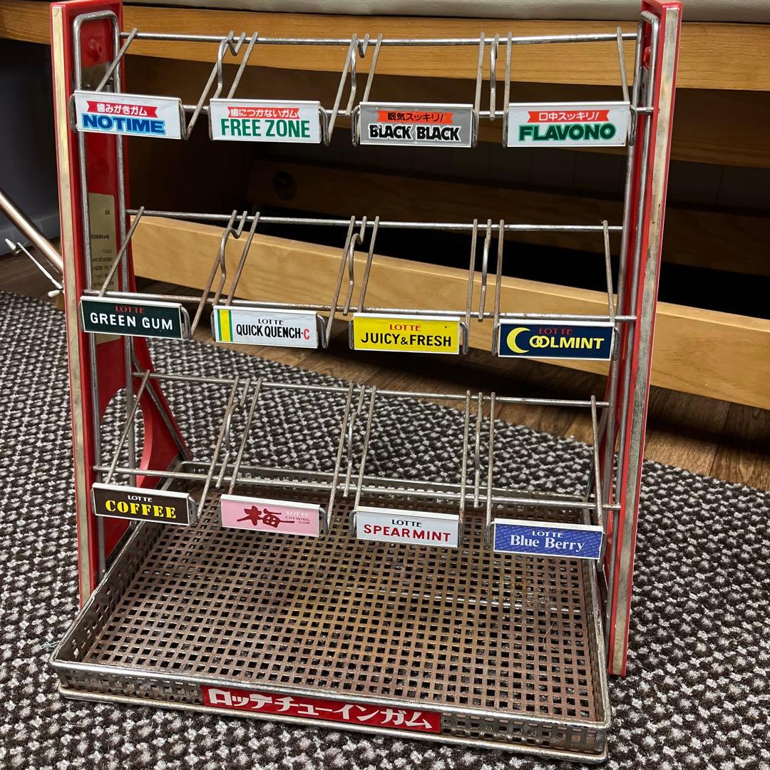 昭和レトロ LOTTEロッテガム 4列3段 陳列棚 卓上什器 当時物 - メルカリ
