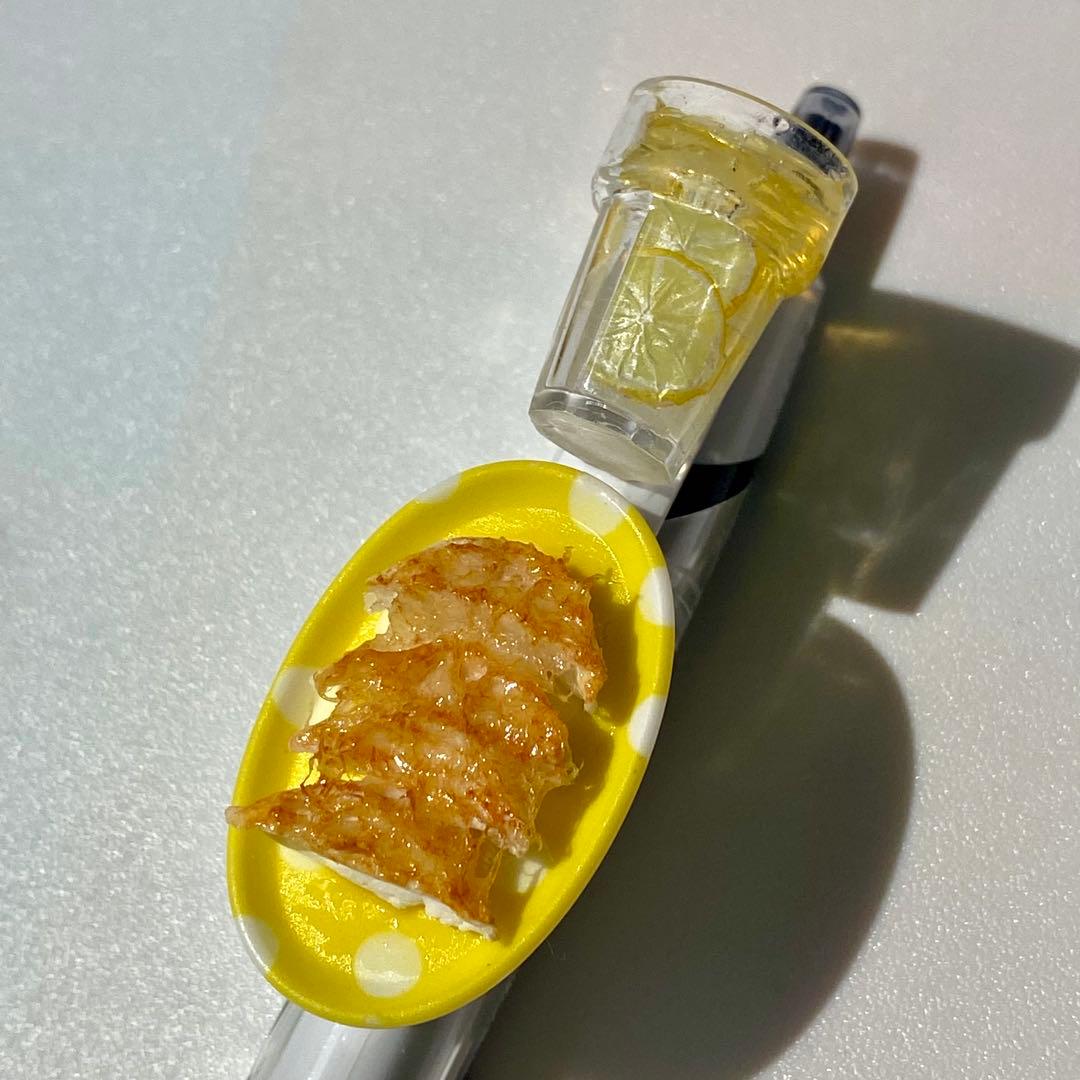 餃子デザイン ボールペン 本体 ミニチュアハイボール ミニチュアフード 0.5