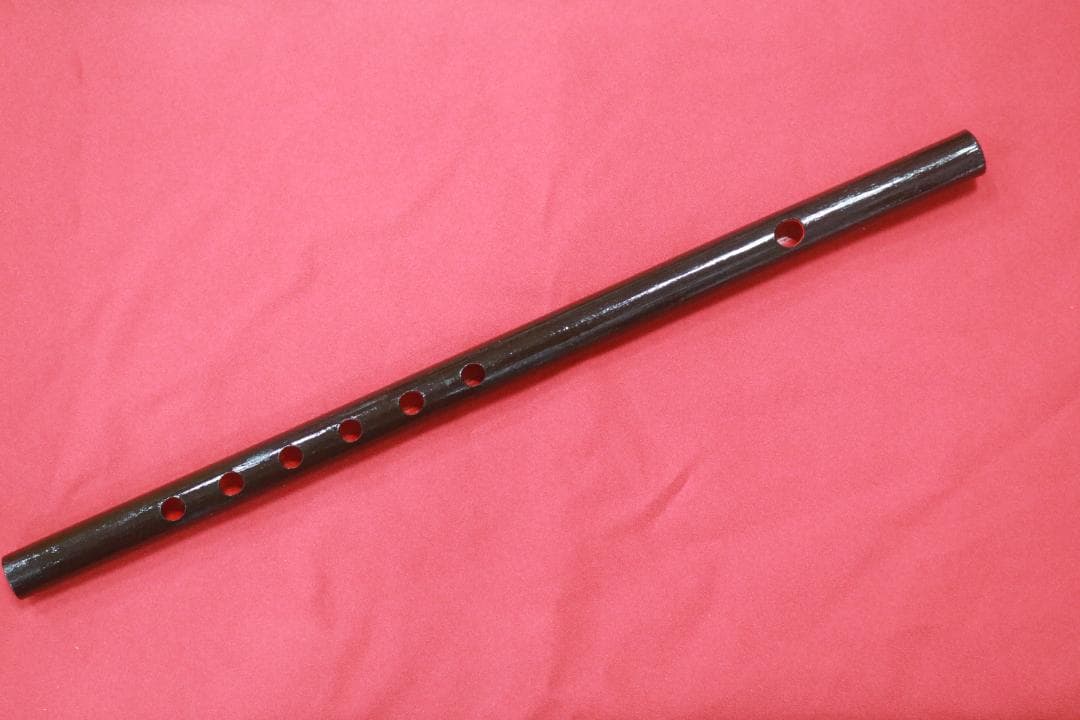 沖縄県産 琉球横笛 竹製（B調）基本の音の高さになります。手工品 新品