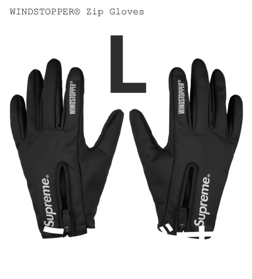 【Supreme】WINDSTOPPER® Zip Gloves Black L Supreme WINDSTOPPER Zip Gloves 