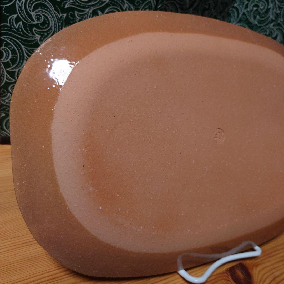 京焼 陶葊 31cm✕21cm 桜 山葡萄 桔梗 石蕗の花 楕円 皿 飾皿