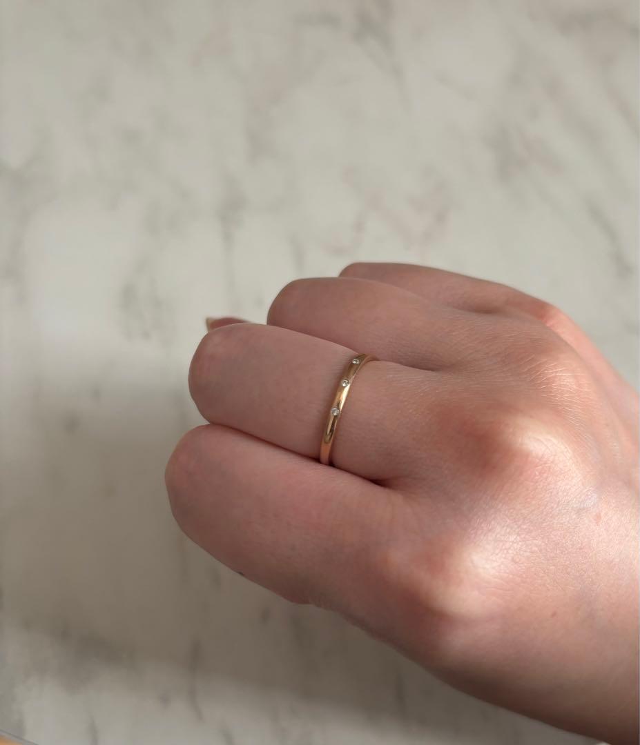 ete リング ピンクゴールド ダイヤ 13号