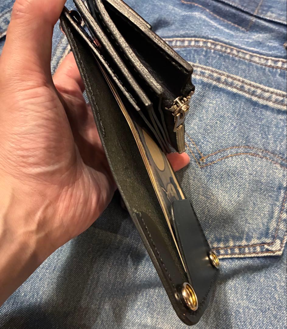 トラッカーウォレット　ショートサイズ　シルバー925アポロコンチョカスタム