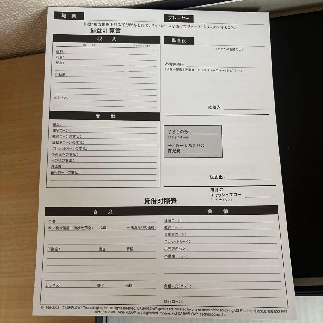 未使用【Cashflow101】ボードゲーム キャッシュフロー101 日本語版