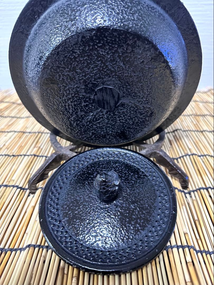 未使用品、供箱、栞、注意書付　南部盛榮堂ＯＩＧＥＮ造　九重アラレ　南部鉄瓶