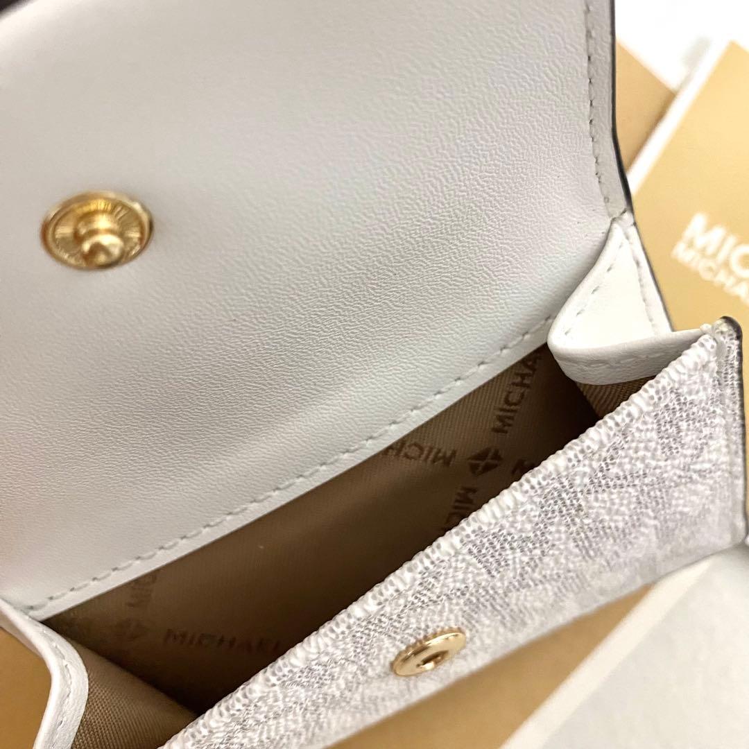 新品　正規品☆MICHAEL KORS 折り財布 ホワイト レザー 三つ折り財布