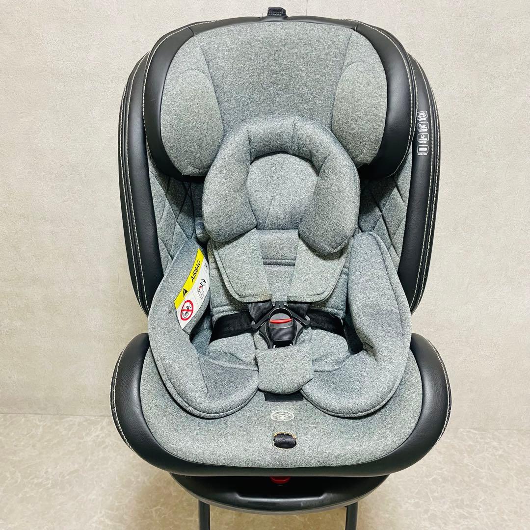 美品 日本育児 グロウフィット ISOFIX チャイルドシート 新生児 回転式