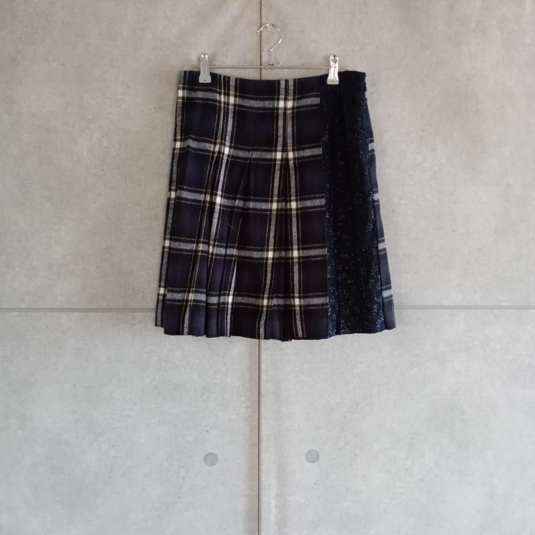 sacai luck サカイ プリーツ チェックスカート　日本製 X4184