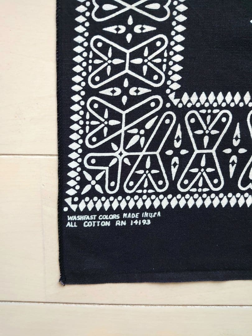 ヴィンテージ バンダナ クロス ブラック ネイビー セット