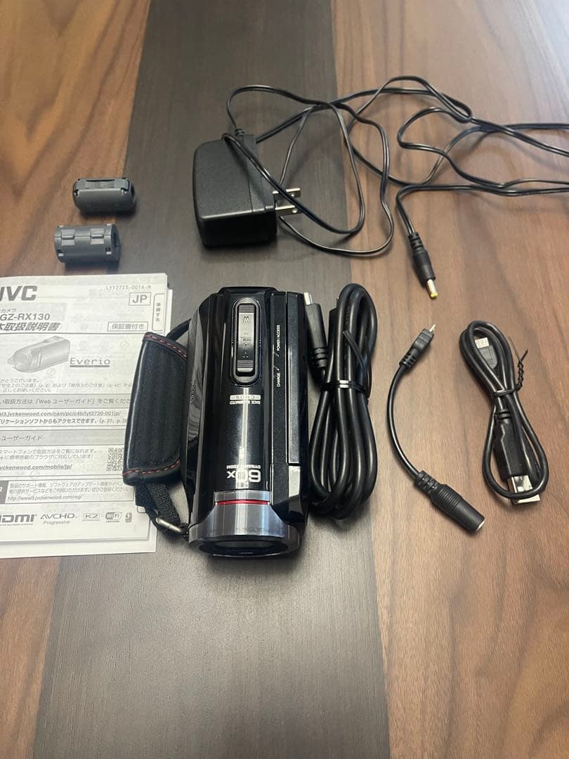 16さん専用　JVC エブリオ GZ-RX130-B 黒　ライター　三脚セット