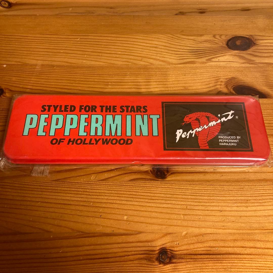 80年代当時物PEPPERMINT ペパーミント缶ペンケース3個セットロカビリー